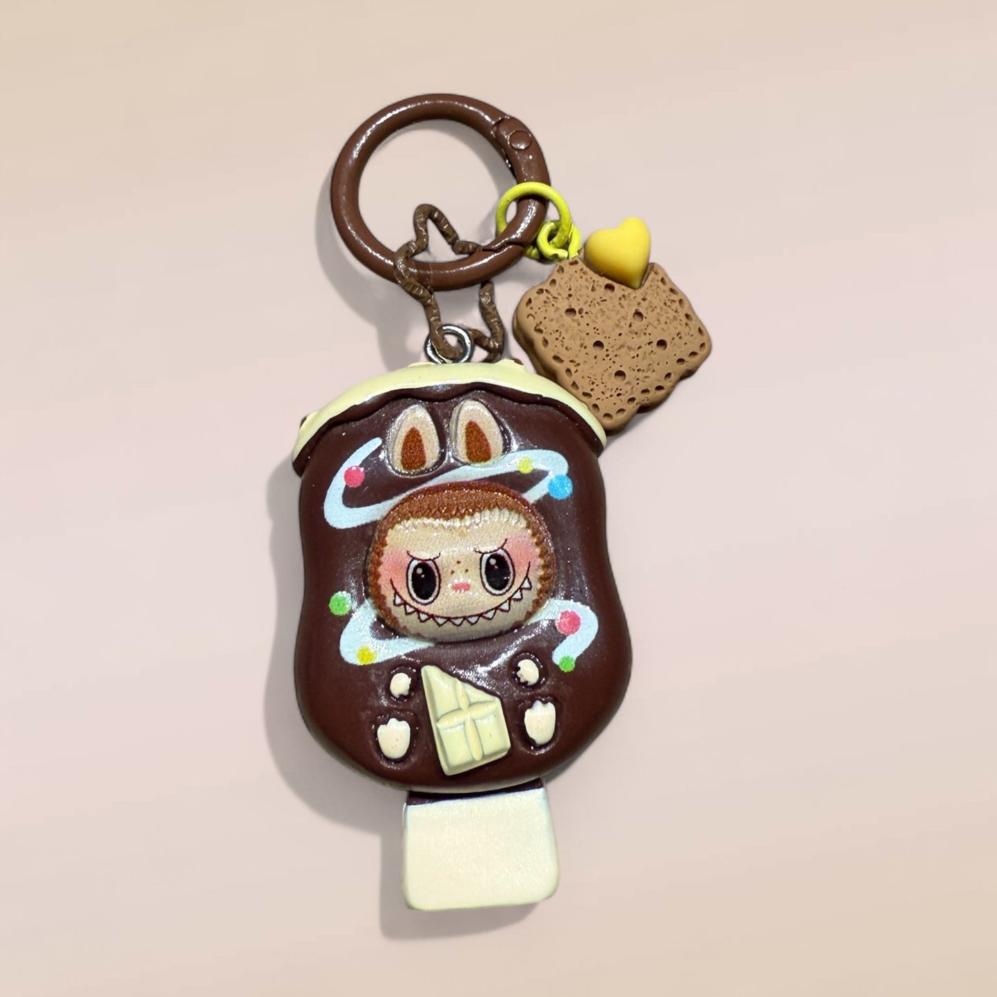 Labubu Popsicle Resin Keychain – Handmade Bag Charm