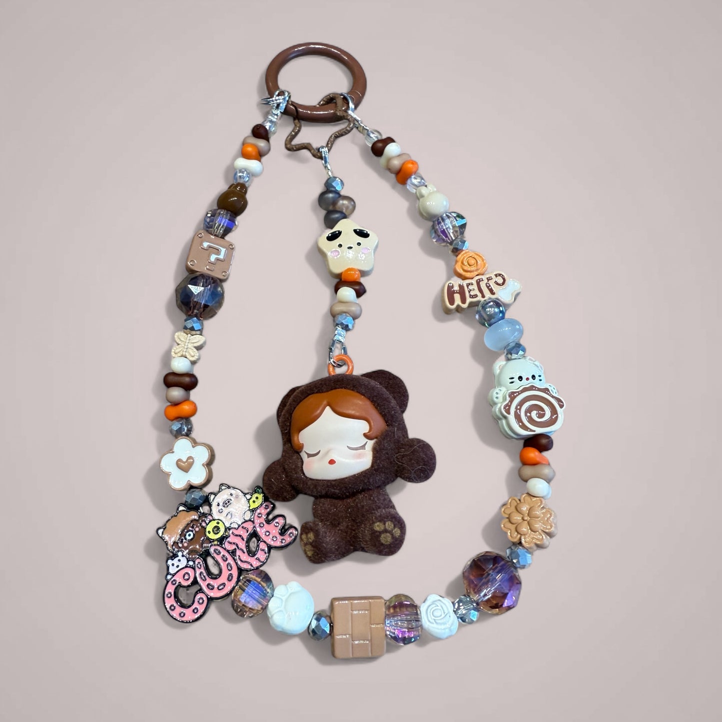 Handmade Skullpanda Bear Charm – Pajama Party Series