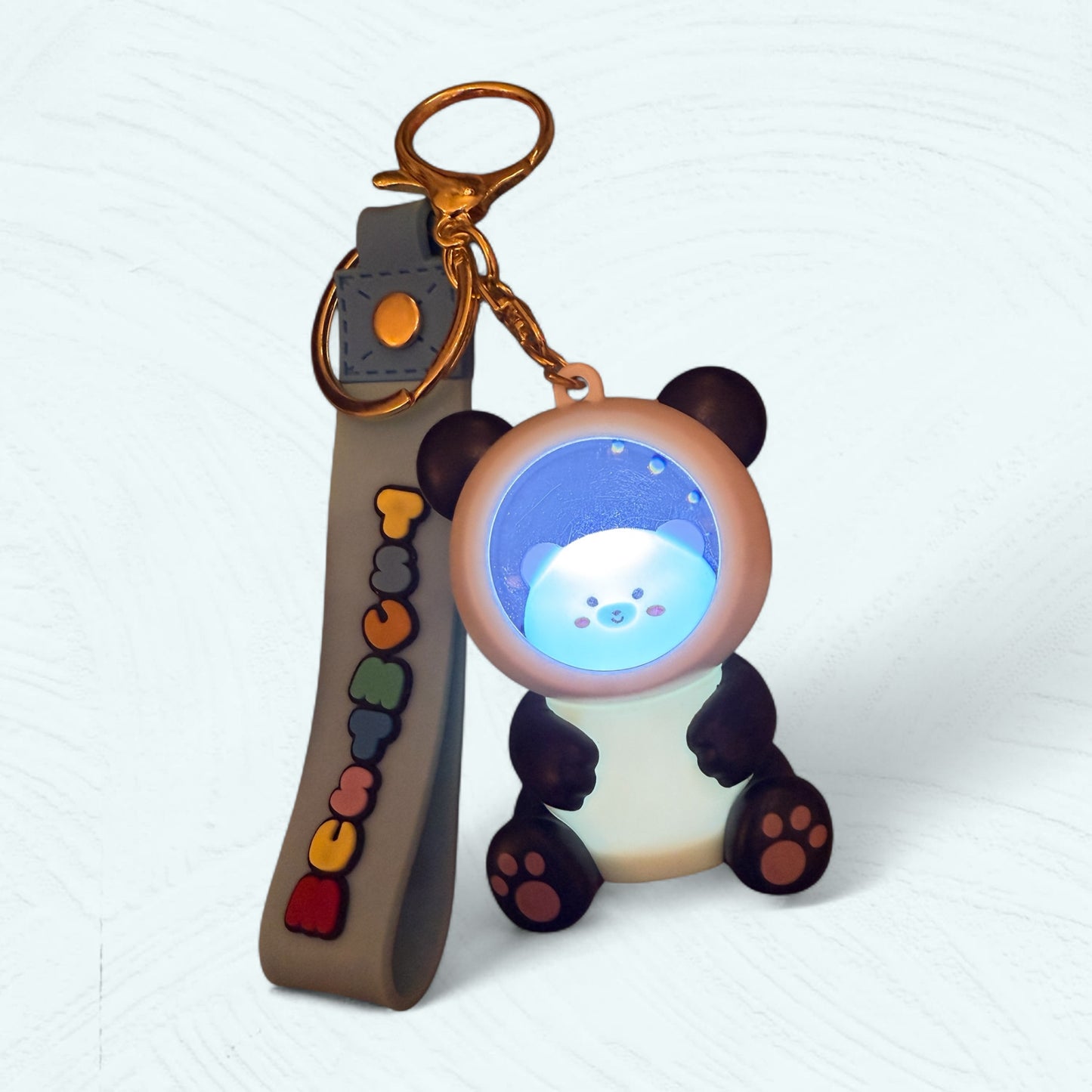 Porte-clés lumineux ourson & chat – 3 couleurs au choix