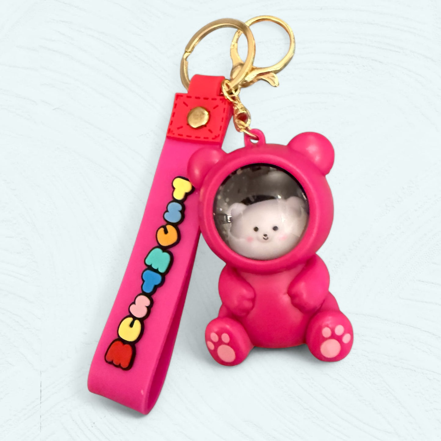 Porte-clés lumineux ourson & chat – 3 couleurs au choix
