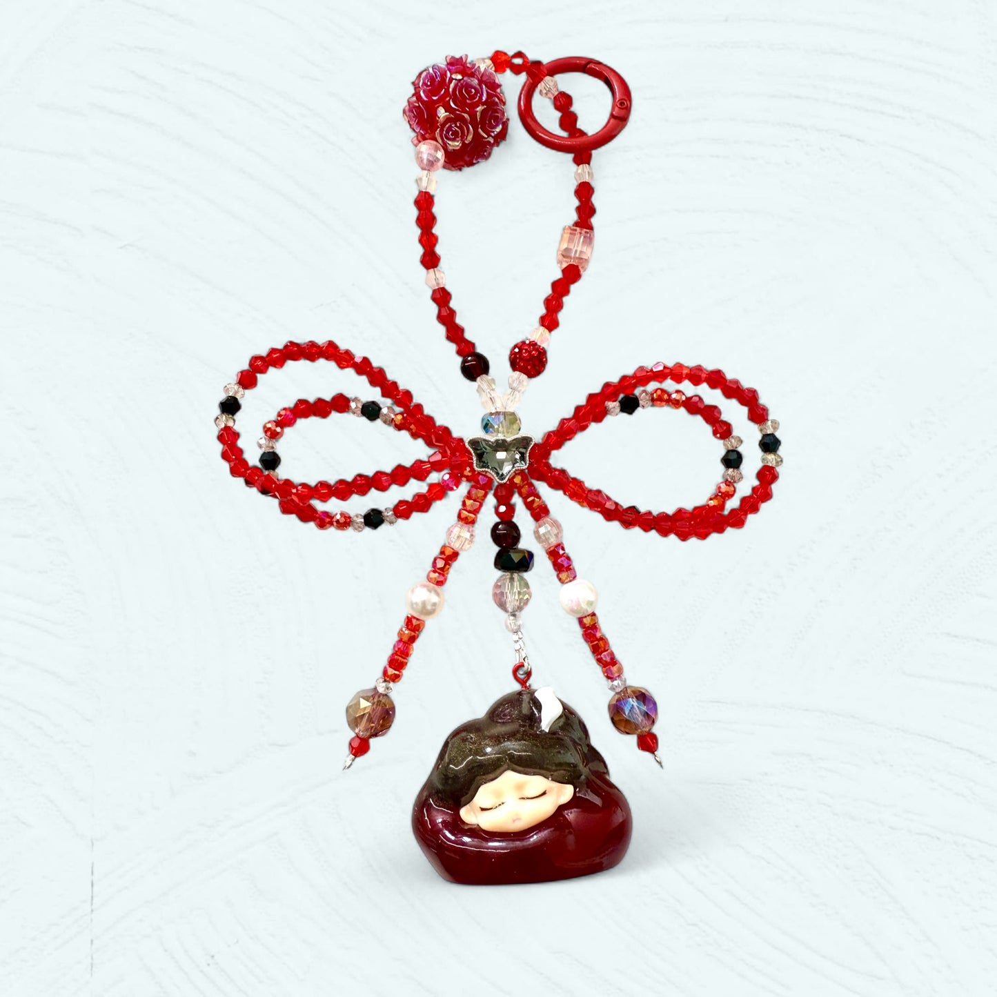 Bijou de sac « Nuée de Rêve » – Fait main, perles en verre filé, pièce unique