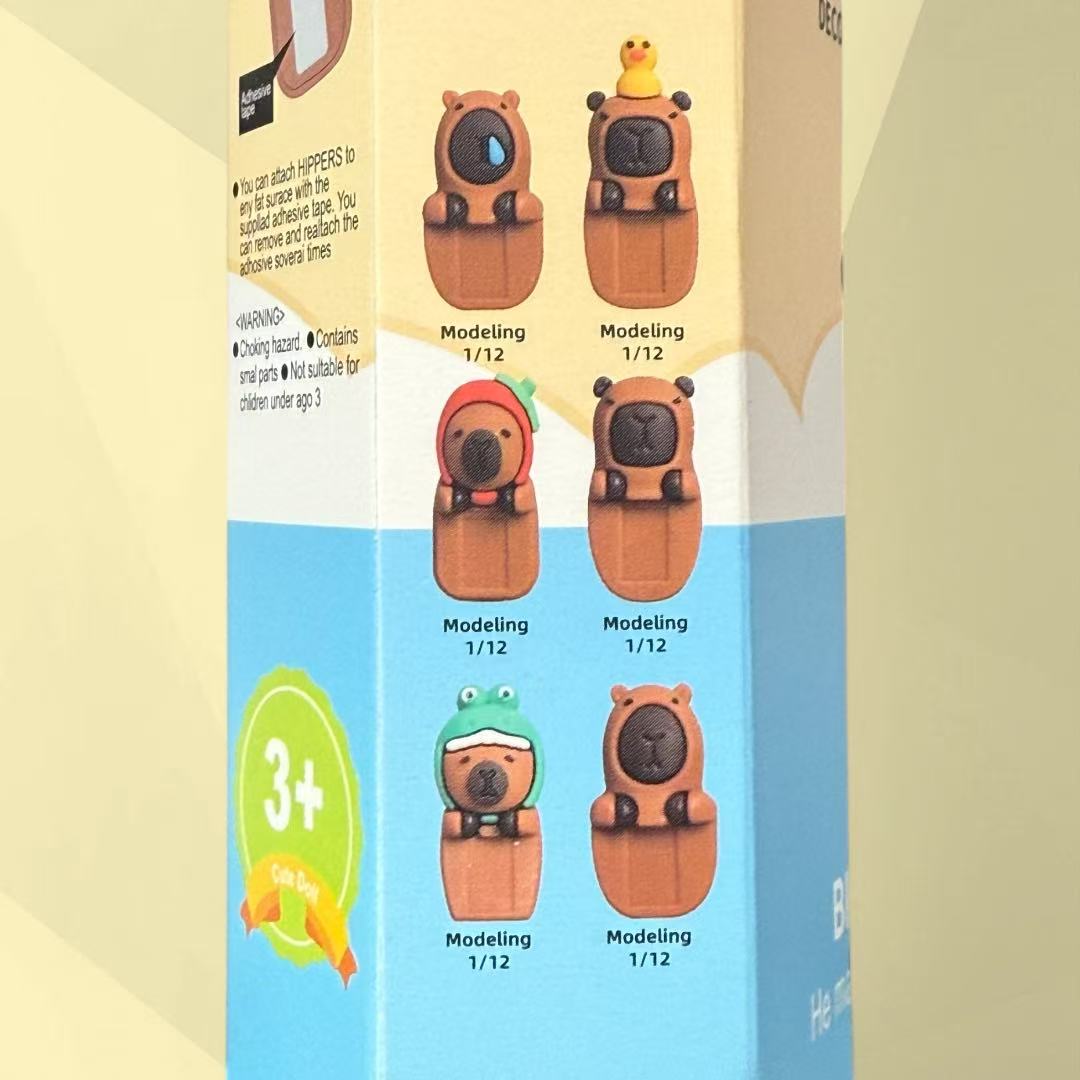 Boîte Mystère Capybara Hippers – Marron Foncé (6 figurines surprises)