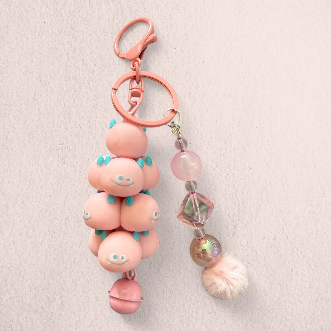 Sanrio Character Stack Keychain – Handmade Beaded Charm