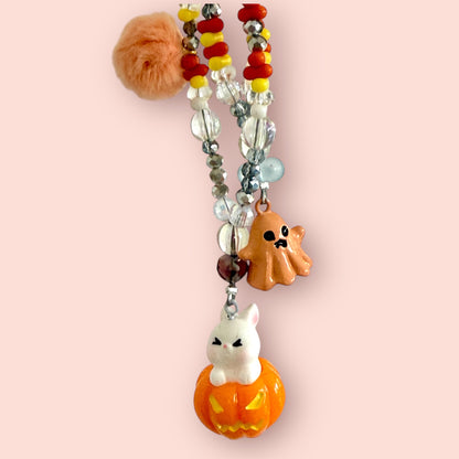Lapin Citrouille & Fantôme – Délice Automnal pour Sacs et Téléphones