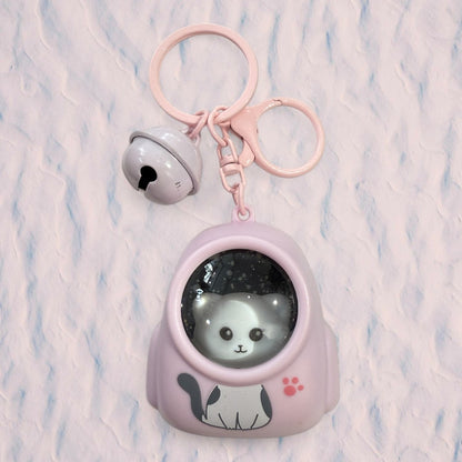 Light-Up Bear & Cat Backpack Keychain