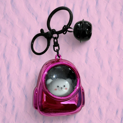 Light-Up Bear & Cat Backpack Keychain