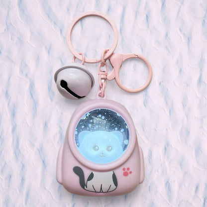 Light-Up Bear & Cat Backpack Keychain