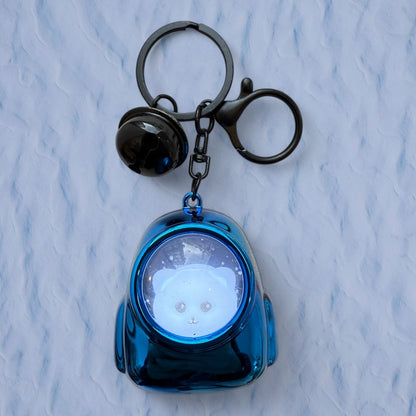 Light-Up Bear & Cat Backpack Keychain