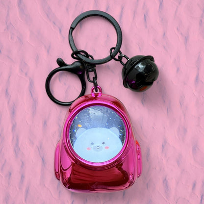Light-Up Bear & Cat Backpack Keychain