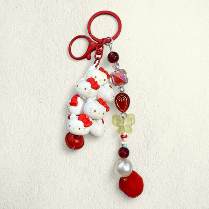 Sanrio Character Stack Keychain – Handmade Beaded Charm