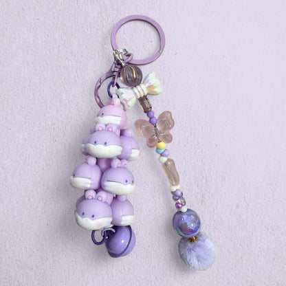 Sanrio Character Stack Keychain – Handmade Beaded Charm
