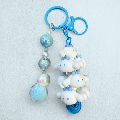 Sanrio Character Stack Keychain – Handmade Beaded Charm