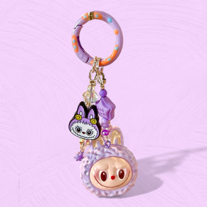 Porte-clés Labubu Tête Ronde Édition Artisanale
