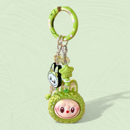 Porte-clés Labubu Tête Ronde Édition Artisanale