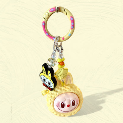 Porte-clés Labubu Tête Ronde Édition Artisanale