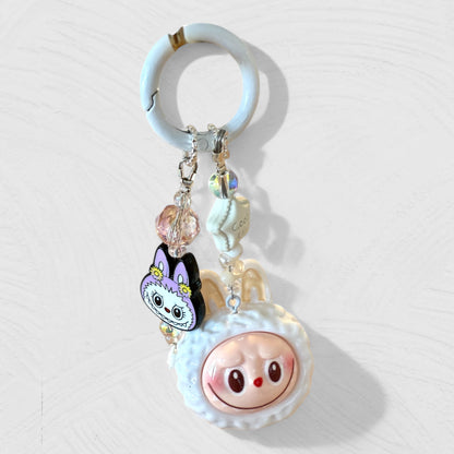 Porte-clés Labubu Tête Ronde Édition Artisanale