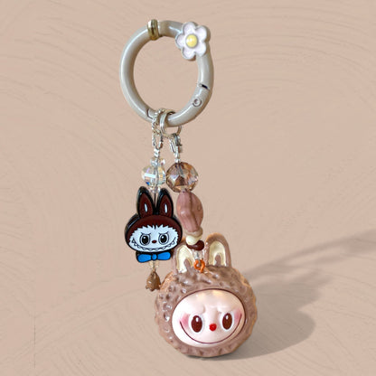 Porte-clés Labubu Tête Ronde Édition Artisanale