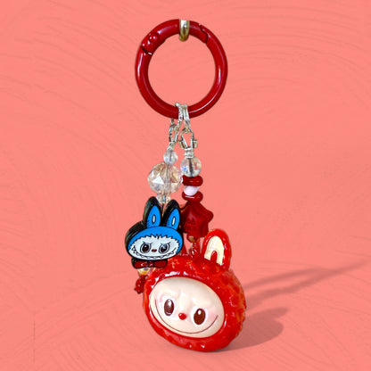 Porte-clés Labubu Tête Ronde Édition Artisanale