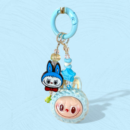 Porte-clés Labubu Tête Ronde Édition Artisanale