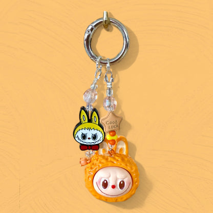 Porte-clés Labubu Tête Ronde Édition Artisanale