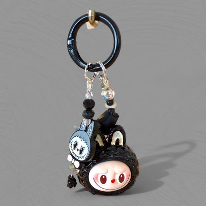 Porte-clés Labubu Tête Ronde Édition Artisanale