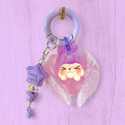 Porte-clés Kiki Angel - Édition Luminescente et Veloutée