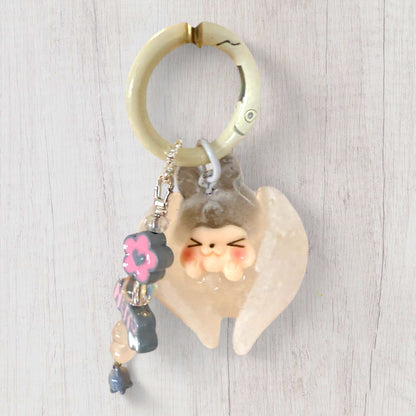 Porte-clés Kiki Angel - Édition Luminescente et Veloutée