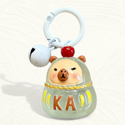 Colorful Capybara Daruma Keychain