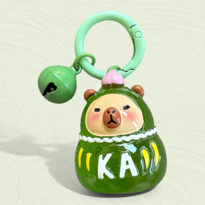 Colorful Capybara Daruma Keychain