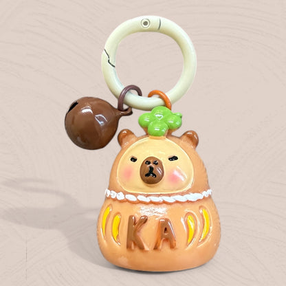 Colorful Capybara Daruma Keychain