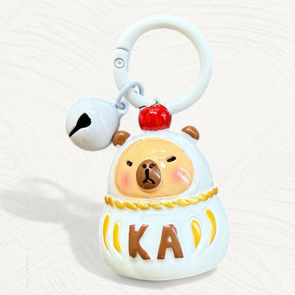 Colorful Capybara Daruma Keychain