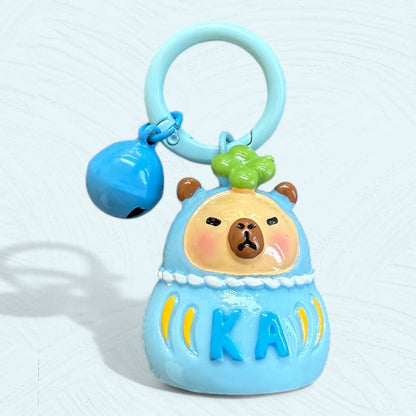 Colorful Capybara Daruma Keychain