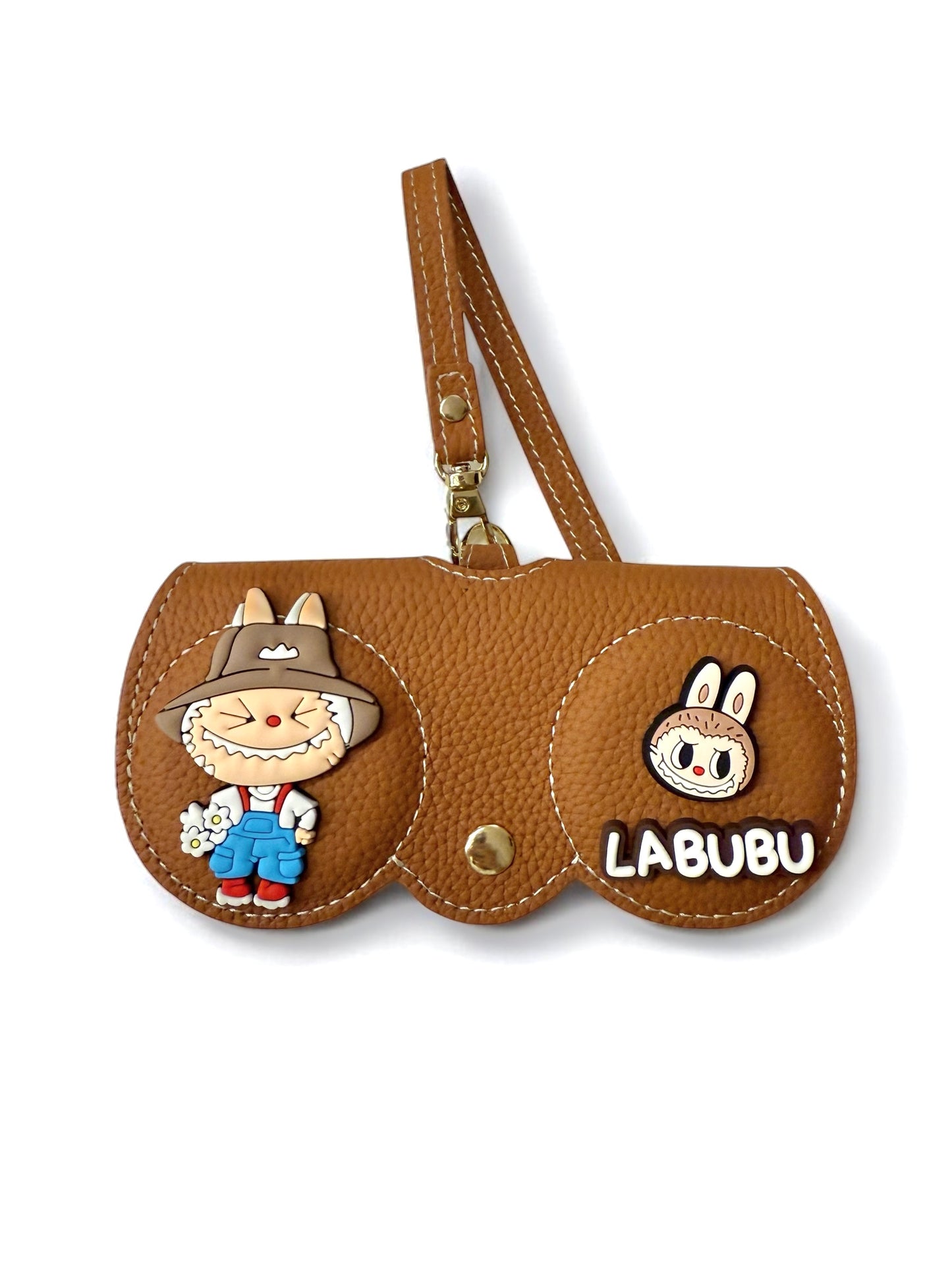 Handmade Leather labubu Glasses Case