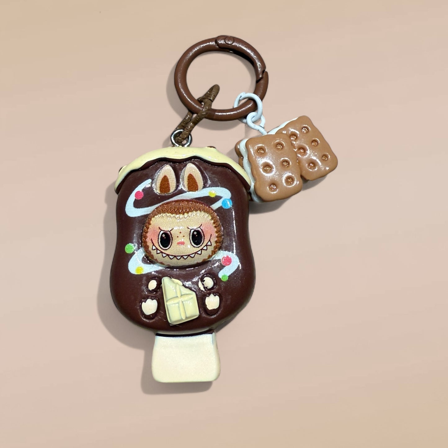 Labubu Popsicle Resin Keychain – Handmade Bag Charm