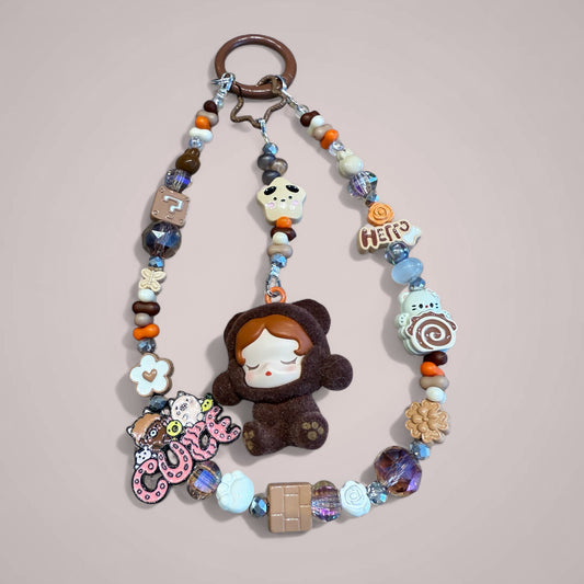 Handmade Skullpanda Bear Charm – Pajama Party Series