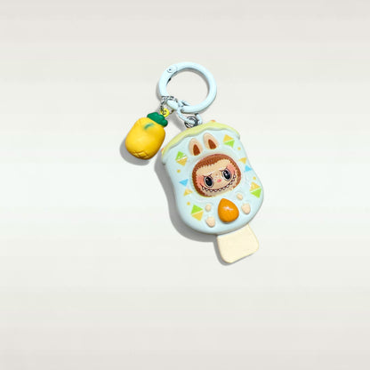 Labubu Popsicle Resin Keychain – Handmade Bag Charm