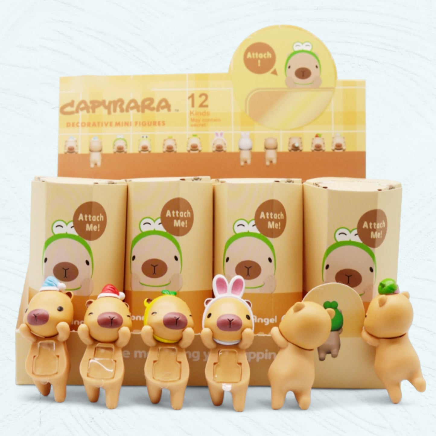 Boîte Mystère Capybara Hippers – Marron Clair (6 figurines surprises)