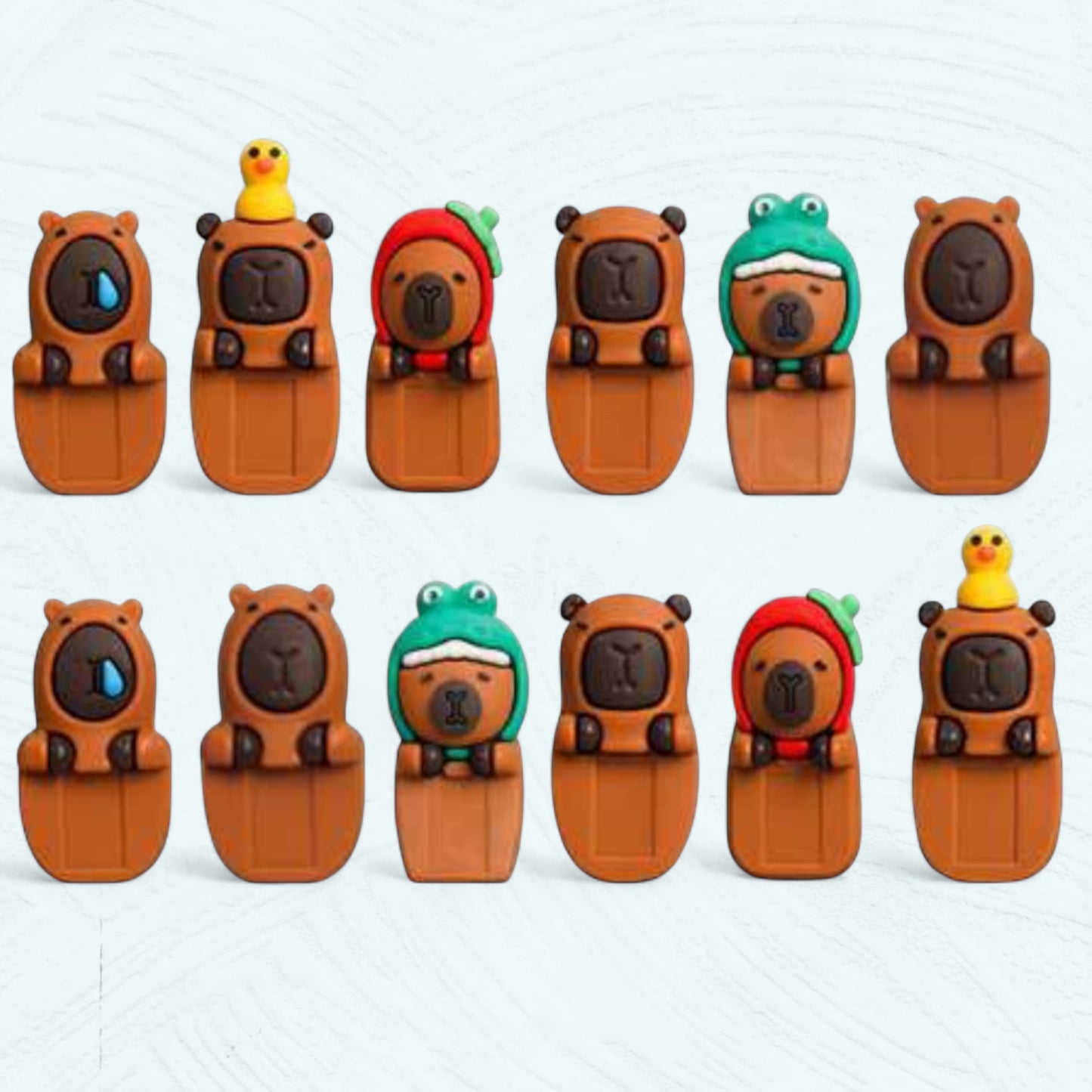 Boîte Mystère Capybara Hippers – Marron Foncé (6 figurines surprises)