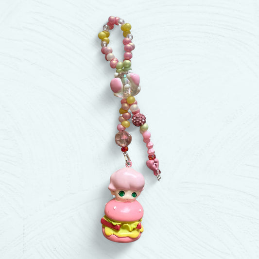 Dimoo Hamburger – Pendentif téléphone & sac fait main
