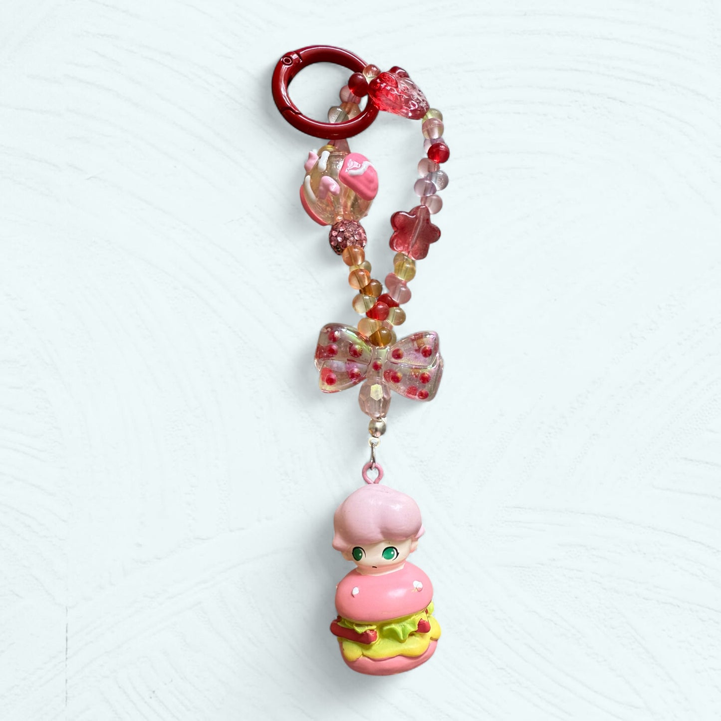 Dimoo Hamburger – Pendentif téléphone & sac fait main