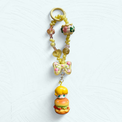 Dimoo Hamburger – Pendentif téléphone & sac fait main