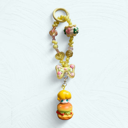 Dimoo Hamburger – Pendentif téléphone & sac fait main