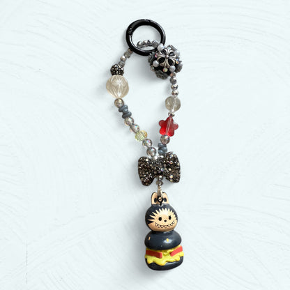 Labubu Hamburger – Pendentif téléphone & sac fait main