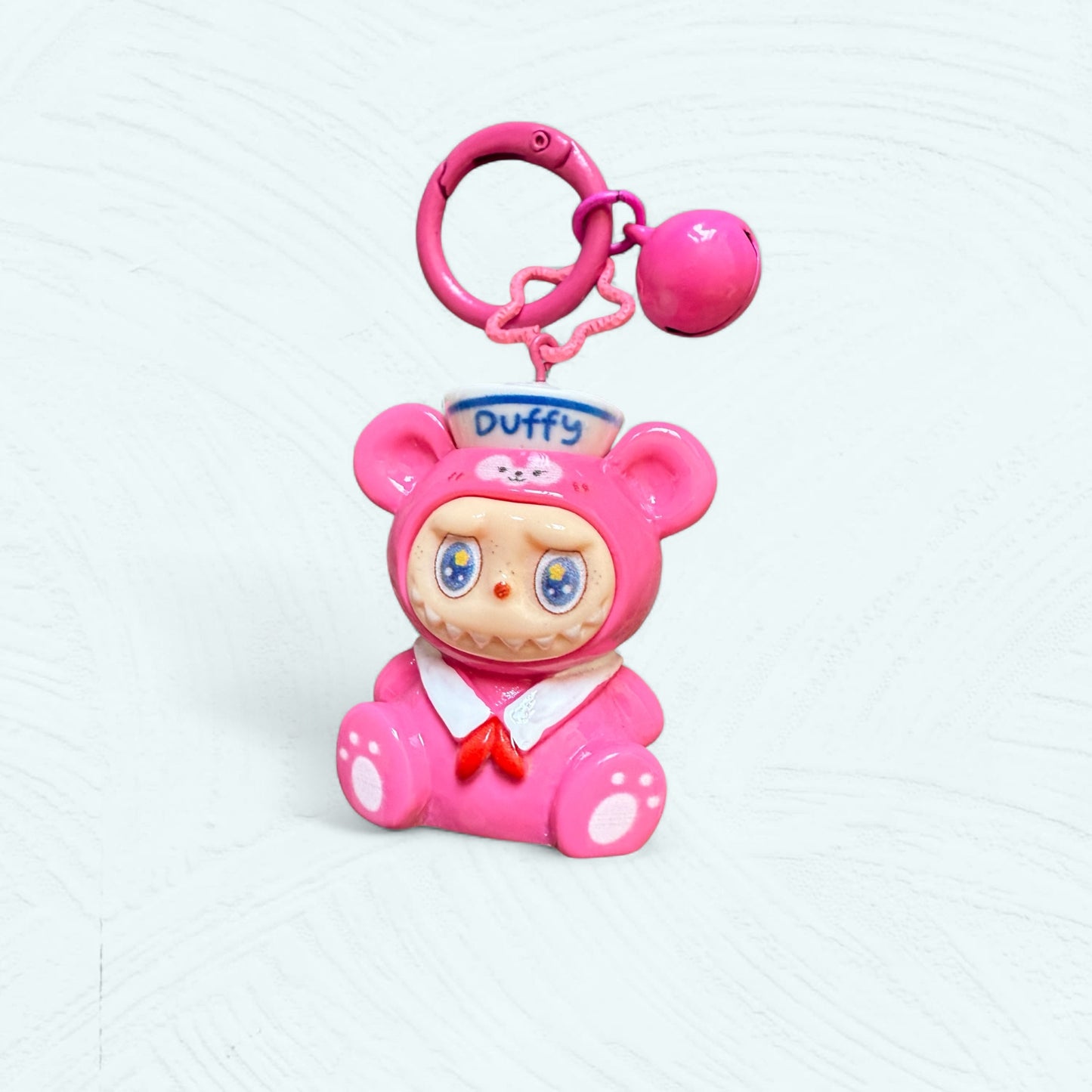 Porte-clé fait main Labubu déguisé en Duffy – Liana Charms