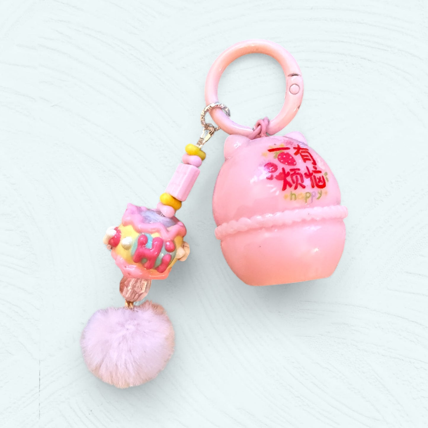 Porte-clés Labubu – Série Daruma colorée