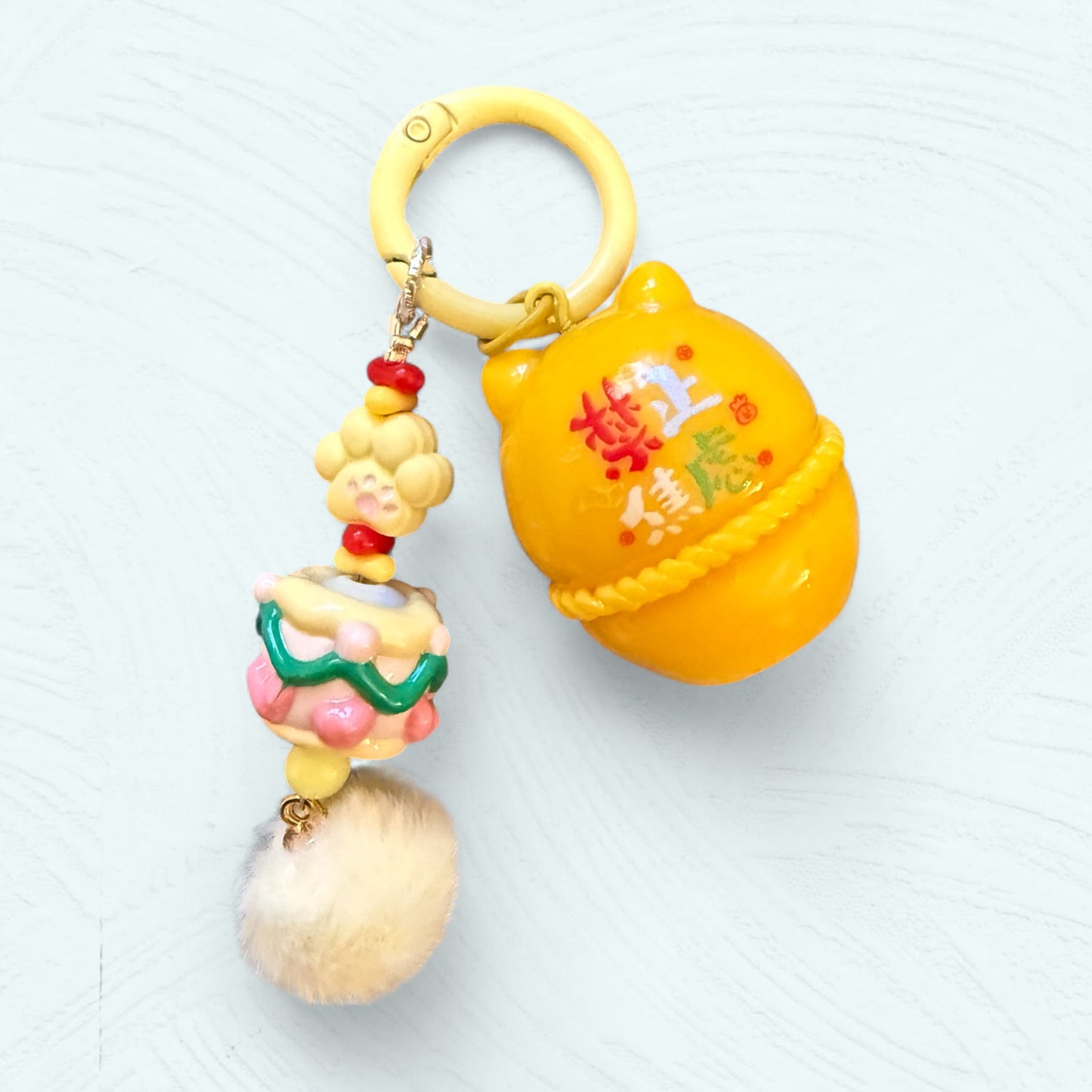 Porte-clés Labubu – Série Daruma colorée