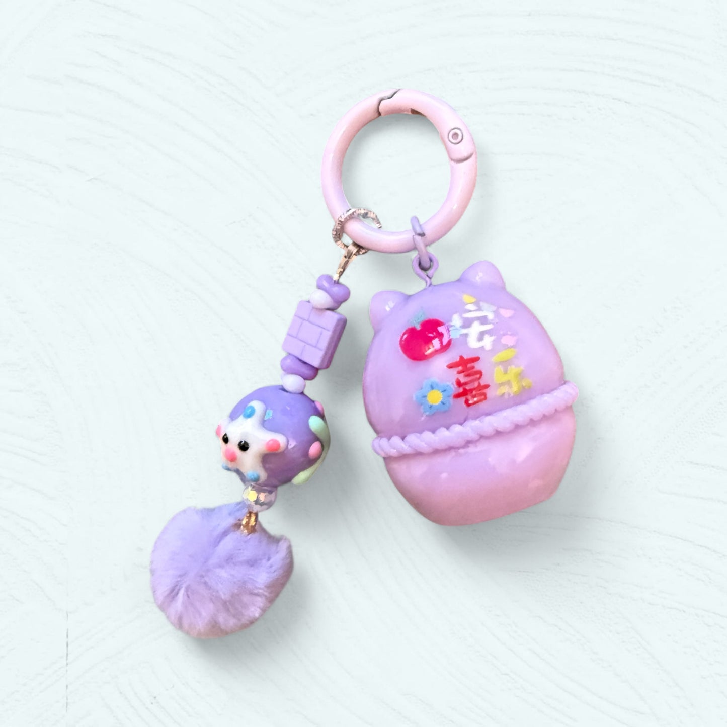 Porte-clés Labubu – Série Daruma colorée