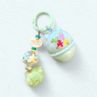 Porte-clés Labubu – Série Daruma colorée