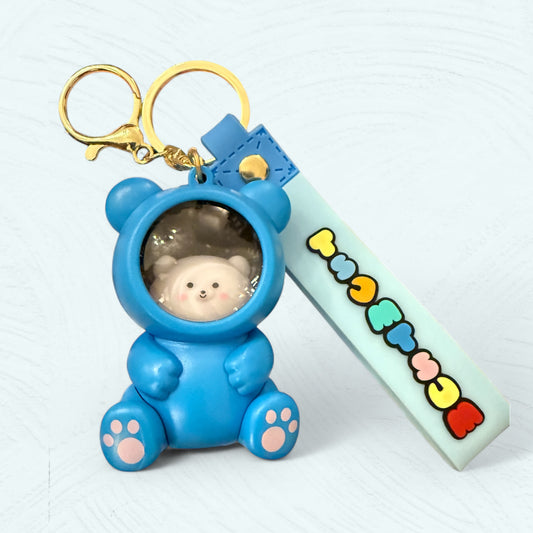 Porte-clés lumineux ourson & chat – 3 couleurs au choix