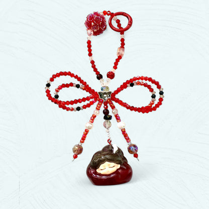 Bijou de sac « Nuée de Rêve » – Fait main, perles en verre filé, pièce unique
